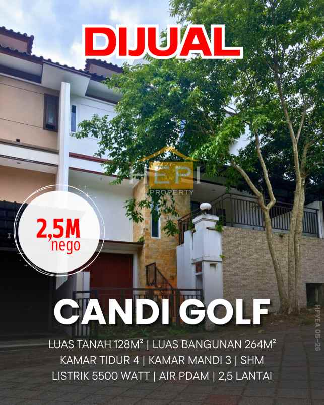 dijual rumah di candi golf semarang