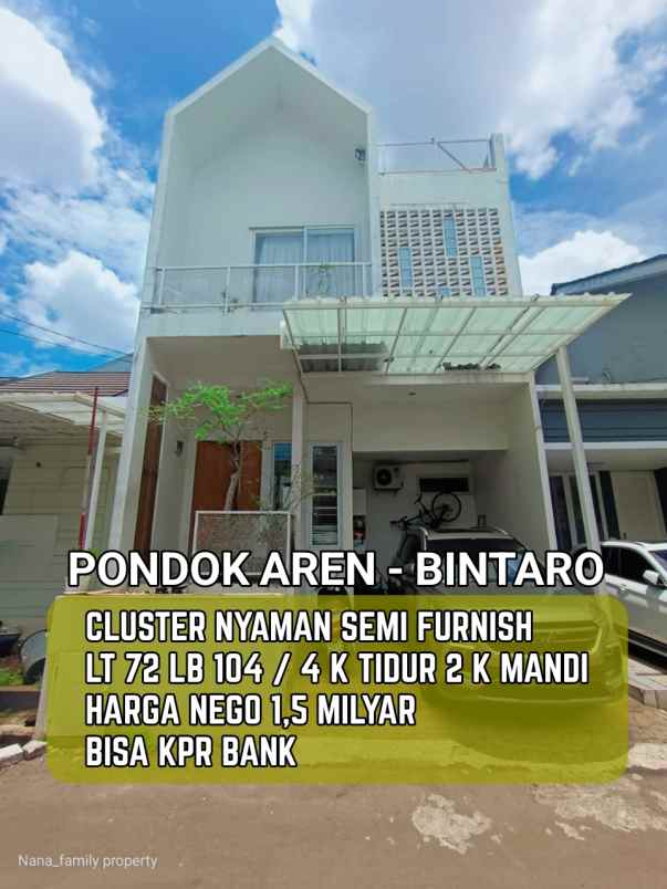 dijual rumah jalan raya pondok aren