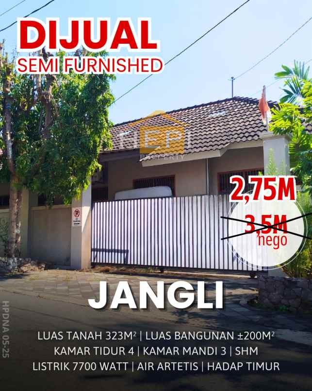 dijual rumah jangli