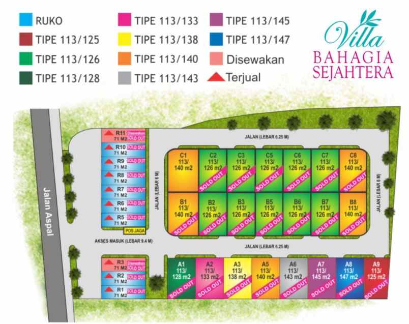 dijual rumah jl kebon agung perum villa