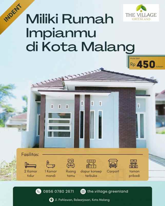 dijual rumah jl pahlawan balearjosari