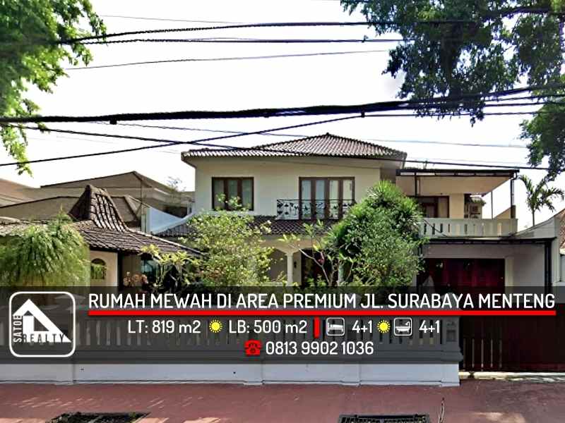 dijual rumah jl surabaya menteng