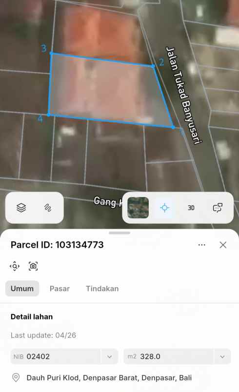 dijual rumah jl tukad banyu sari no 32b