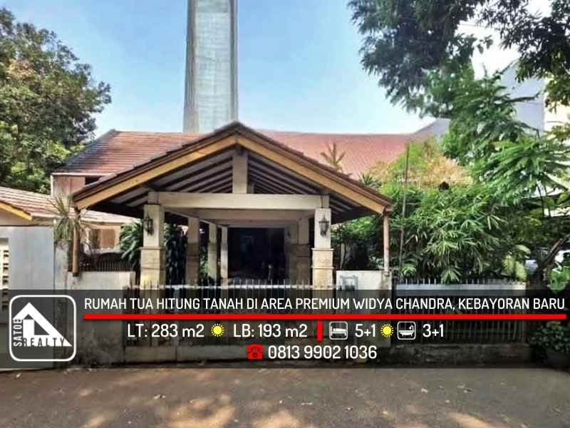 dijual rumah jl widya chandra senayan