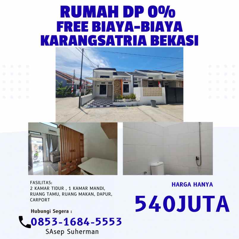 dijual rumah karangsatri bekasi jawa barat