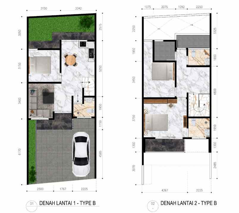 dijual rumah minimalia elegan di kukusan beji