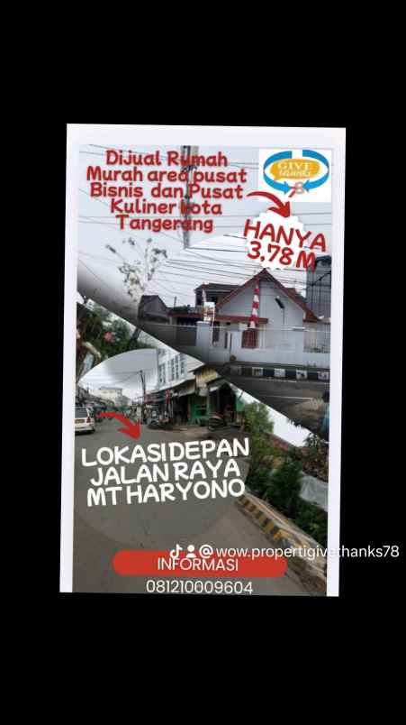 dijual rumah mt haryono sukasari kota