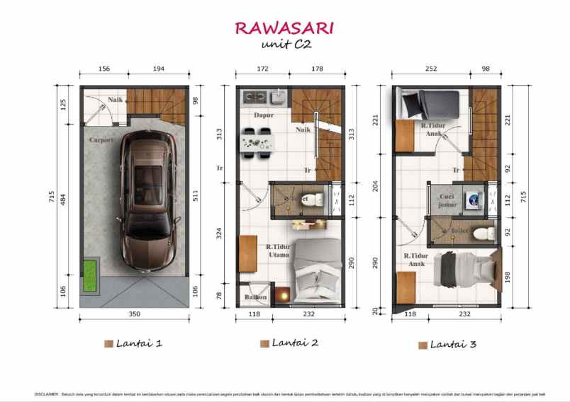 dijual rumah rawasari