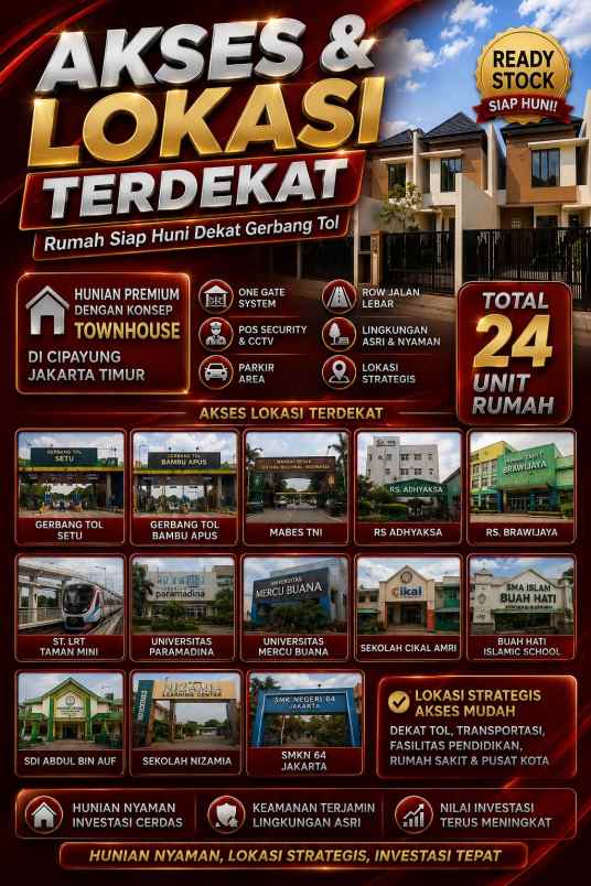 dijual rumah setu