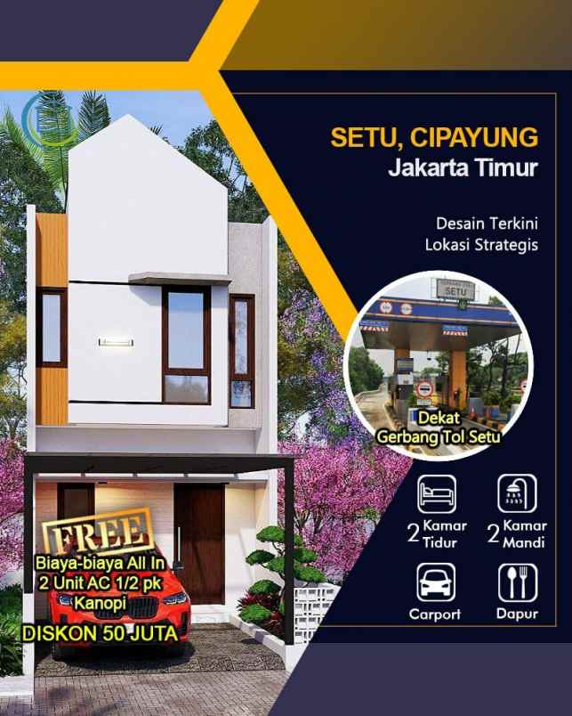dijual rumah setu cipayung