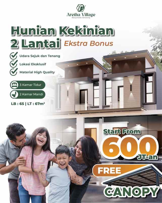dijual rumah srondol kulon