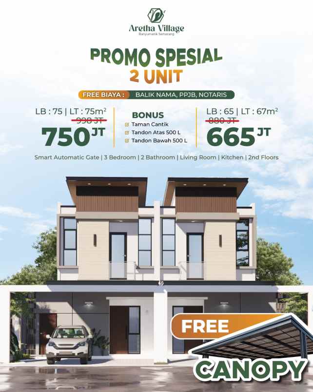 dijual rumah srondol kulon