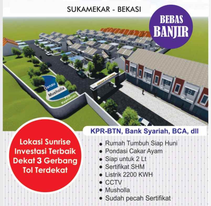 dijual rumah sukamekar babelan tambun utara