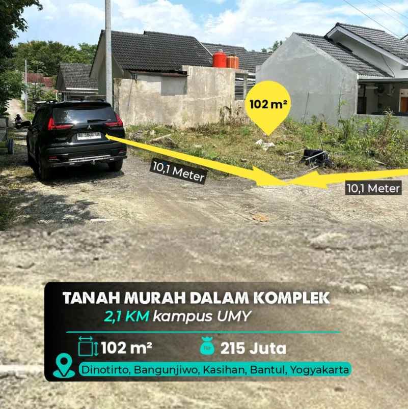 dijual tanah bangunjiwo kasihan