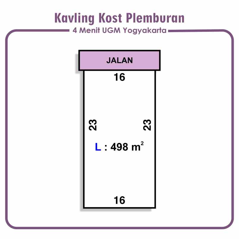 dijual tanah barat jl raya kaliurang km 6