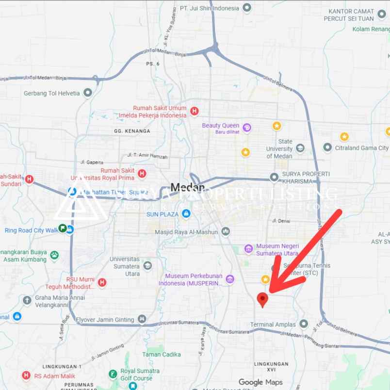 dijual tanah dan bangunan jalan garu 1 medan amplas