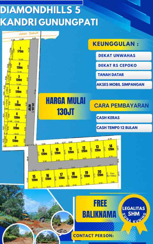 dijual tanah gunungpati kota semarang