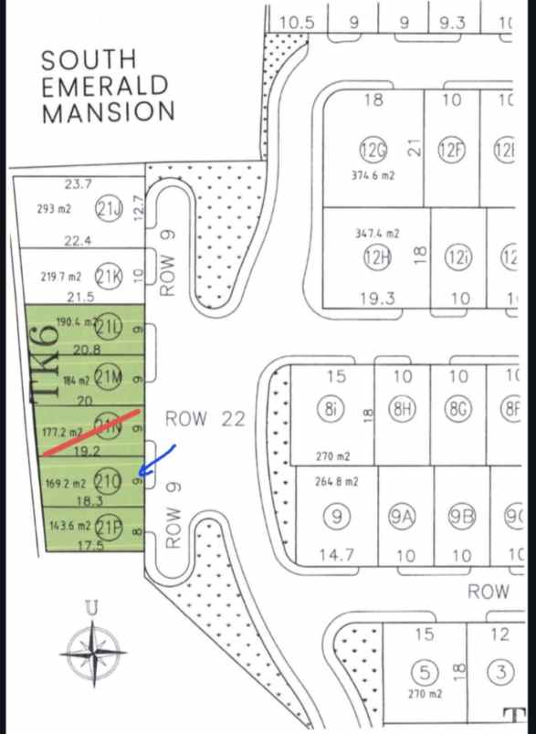 dijual tanah jalan south emerald mansion