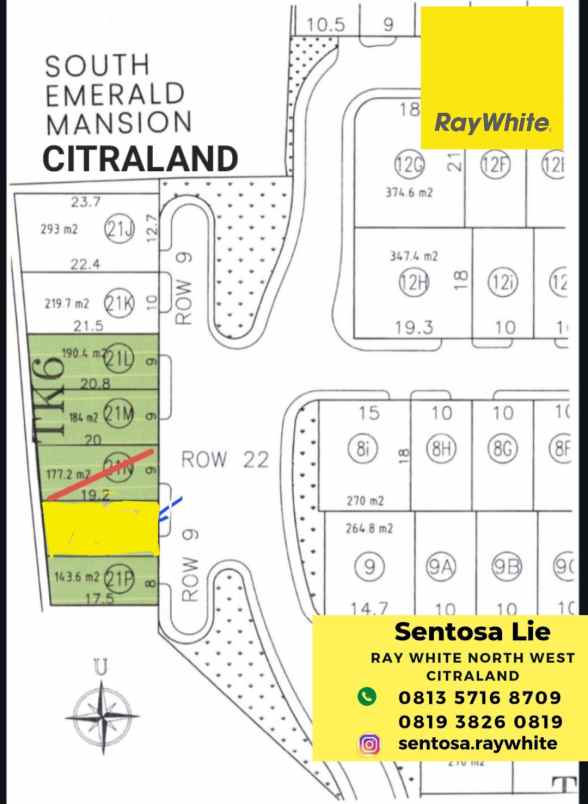 dijual tanah jalan south emerald mansion