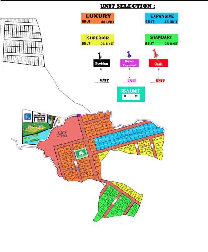 dijual tanah jl desa sukamakmur puncak