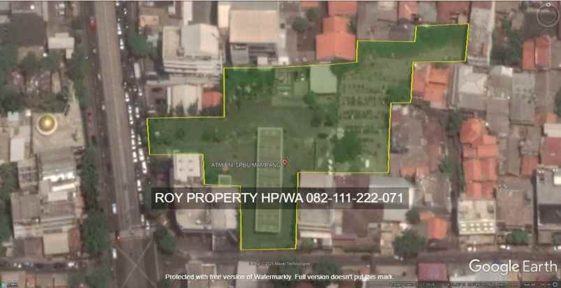 dijual tanah jl mampang prapatan raya