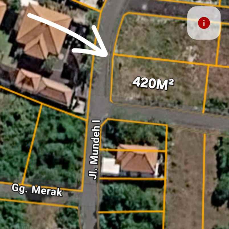 dijual tanah jl mundeh i