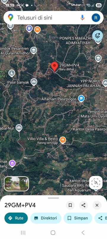 dijual tanah jl pasir teureup cijenuk