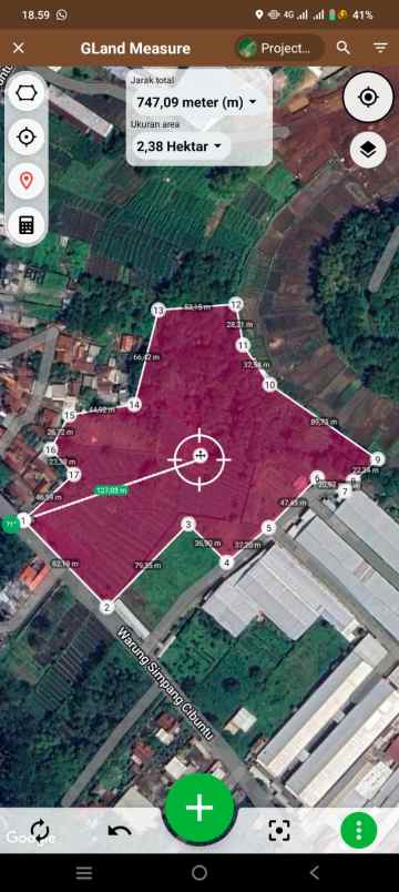 dijual tanah jl raya parakan muncang