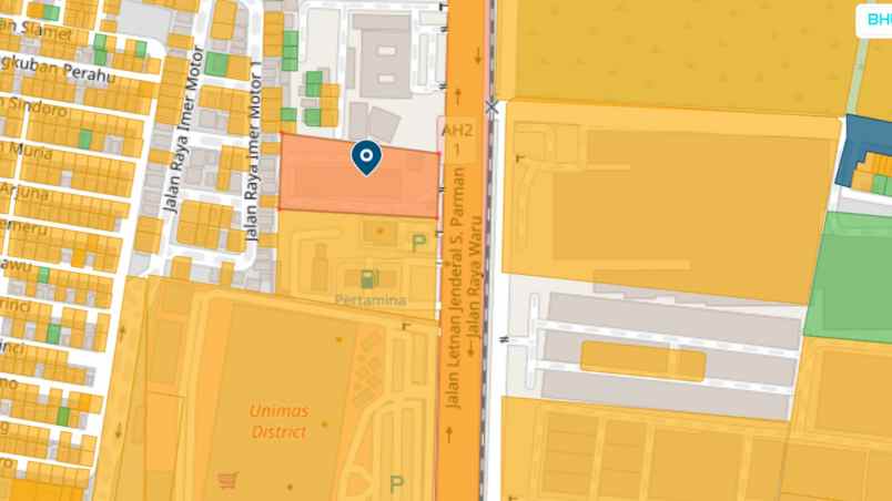 dijual tanah jl raya waru