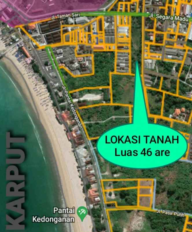 dijual tanah jl segara madu
