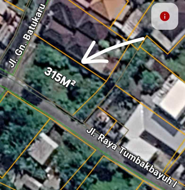 dijual tanah jl tumbak bayuh i