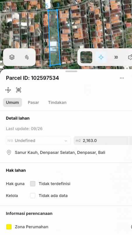 dijual tanah jl tunggak bingin
