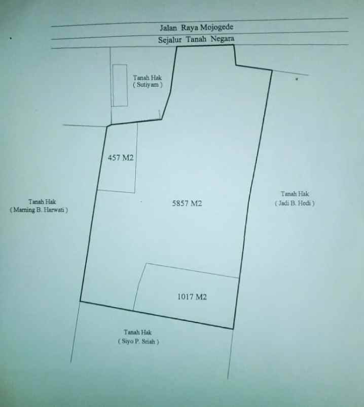 dijual tanah raya balongpanggang