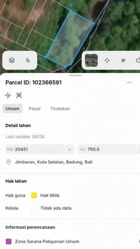 dijual tanah utara rektorat unud