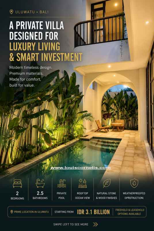 dijual villa jalan raya uluwatu pecatu