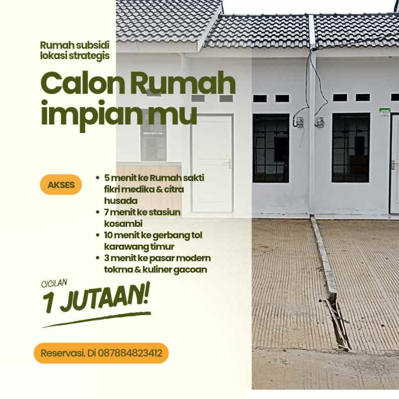 jual perum subsisi de keraton klari karawang