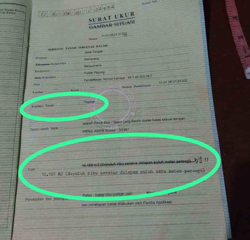 jual tanah murah 1 hektar di pudak payung