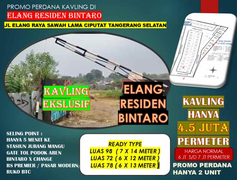 kavling dalam cluster murah