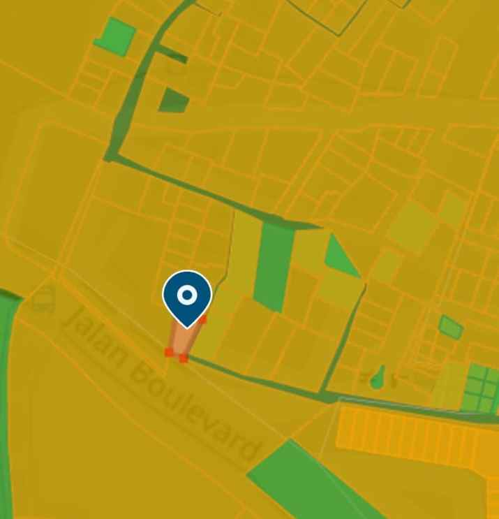 kavling disebelah toko daging nusantara gdc