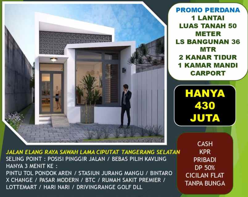 promo perdana rumah 1 lantai 430 juta