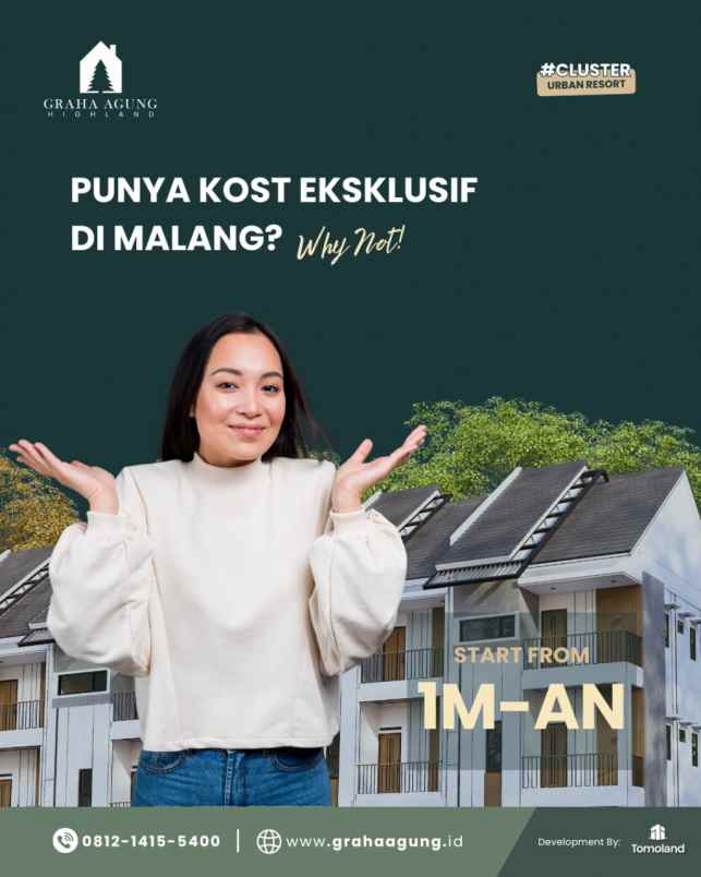punya kost eksklusif di malang mulai dari 1m an saja