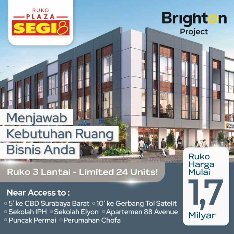 ruko gudang kantor ruko segi 8 surabaya