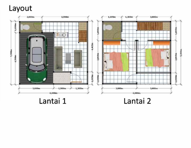 rumah milenial 2 lantai di tapos depok