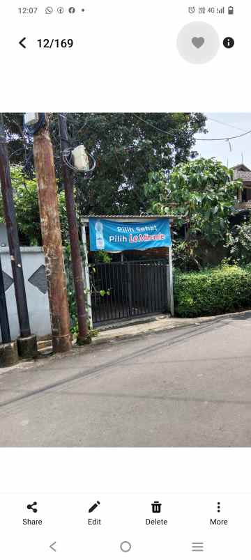 rumah second tanah luas jual cepat dijatipadang jaksel