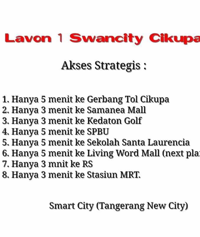 rumah take over murah di lavon swancity tangerang