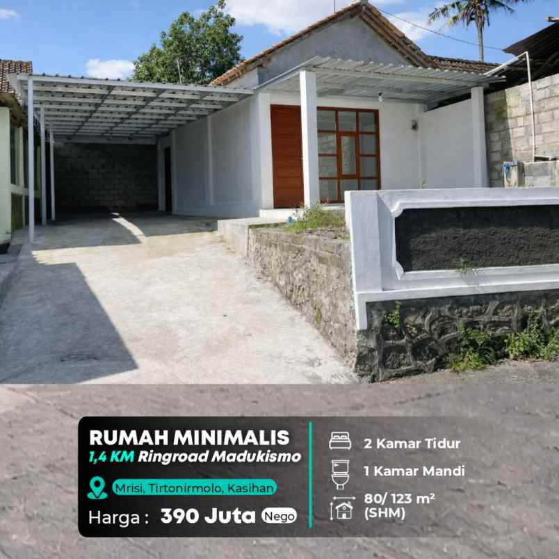 rumah tanah luas 1 4 km dekat ringroad madukismo jogja