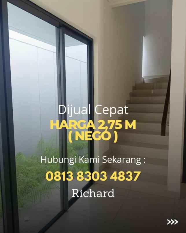 rumah wisteria dijual metland menteng cakung