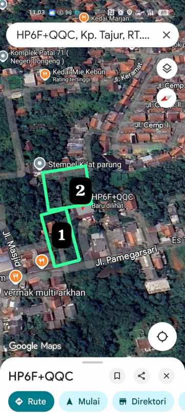 tanah bogor parung jl pamegarsari 3409 m2 kelvin