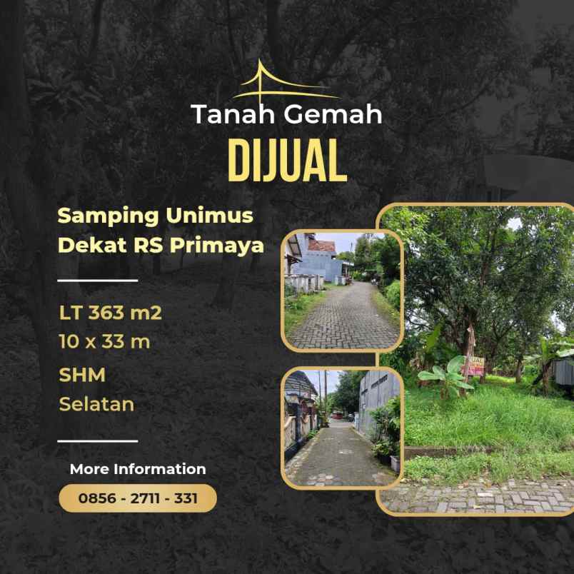tanah gemah kinijaya dekat unimus dan rs primaya