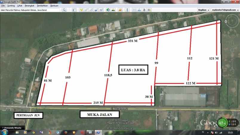 tanah jl marunda makmur segara